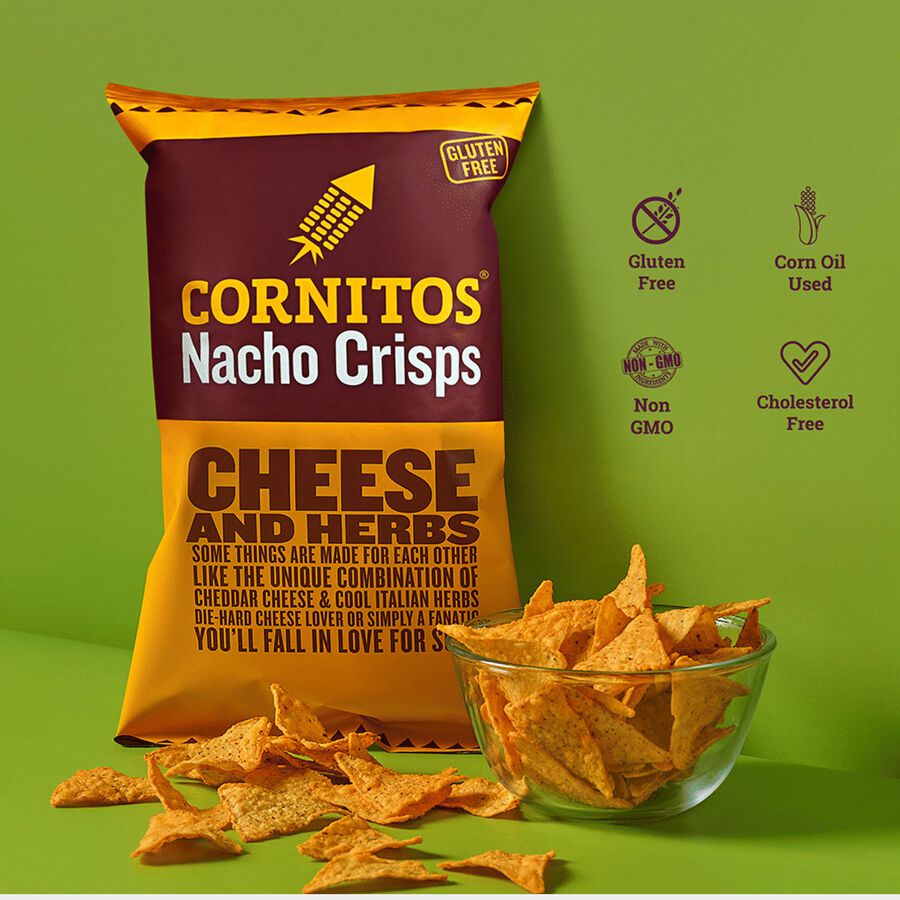 Nacho Crisps Cheese & Herbs, , large