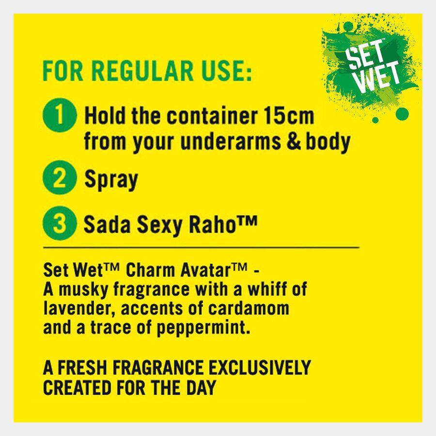 Set Wet Charm Body Spray, 150 ml X 2, large