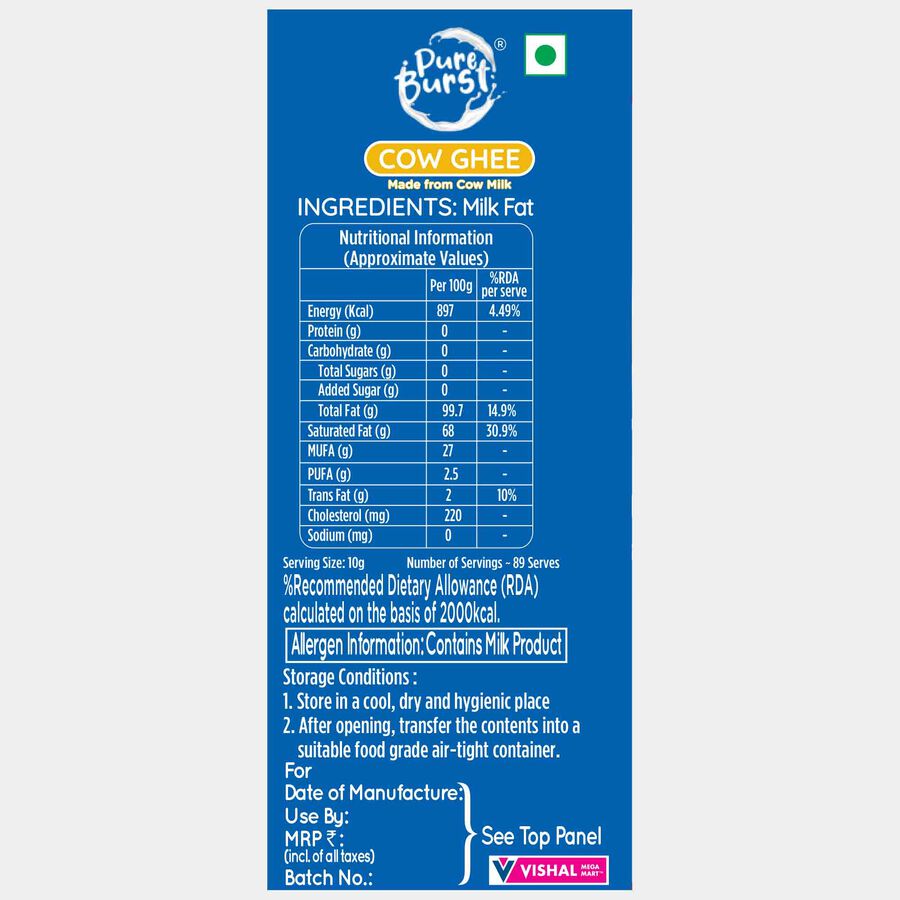 Pure Burst Cow Ghee, , large image number null