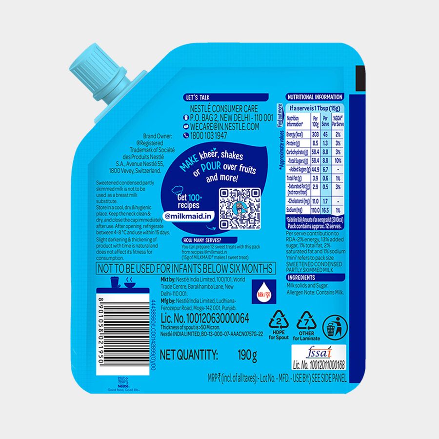 Milkmaid, 190 g, large