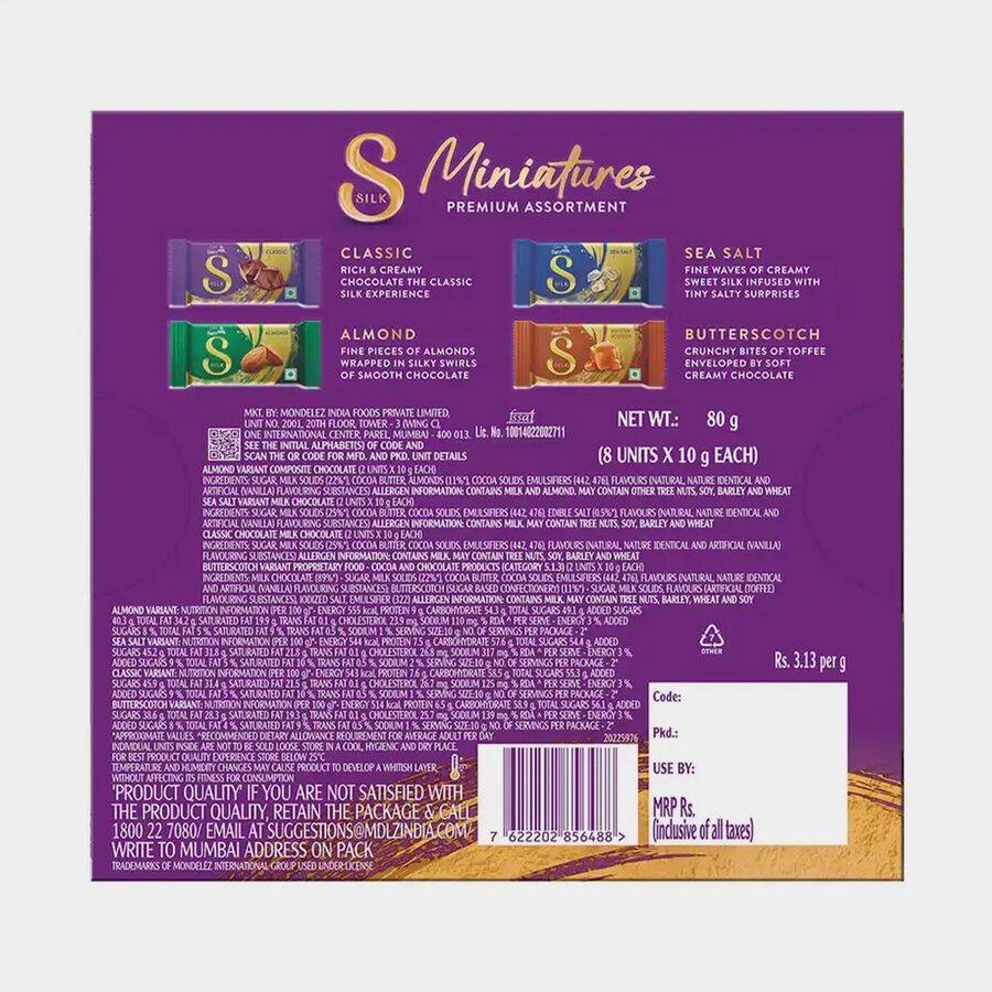 Dairy Milk Silk Miniatures Assorted Chocolate Gift Pack, , large