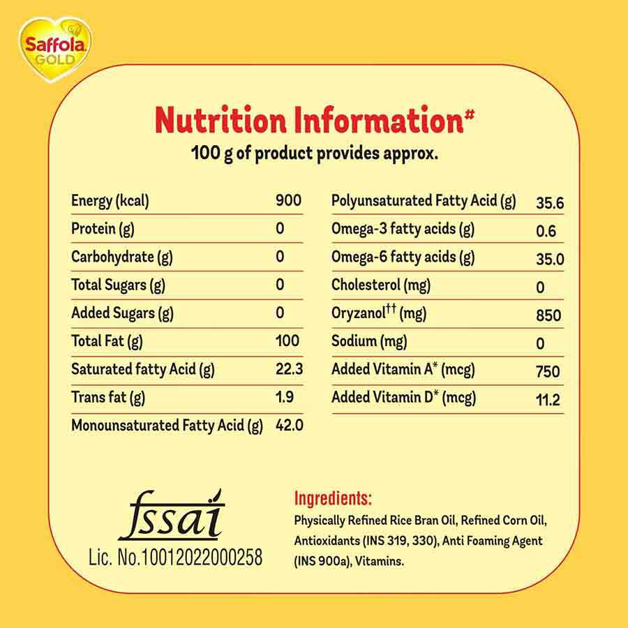 Saffola Gold Oil, , large image number null