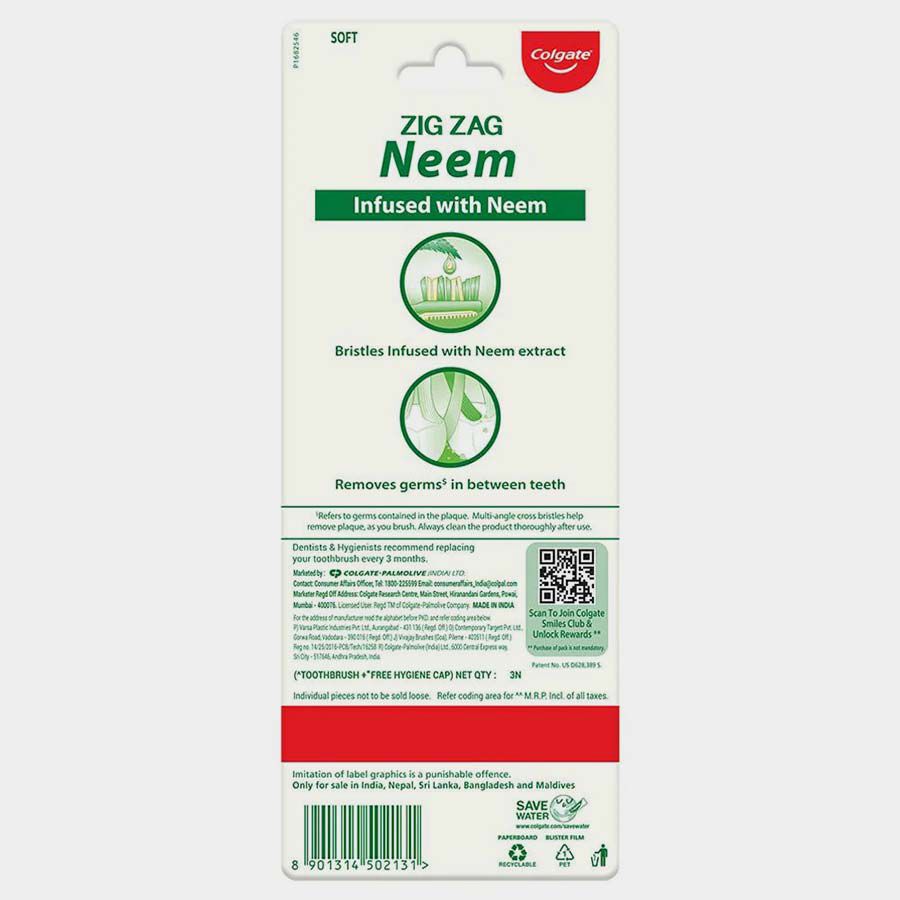 Zigzag Neem Soft Tooth Brush, , large image number null