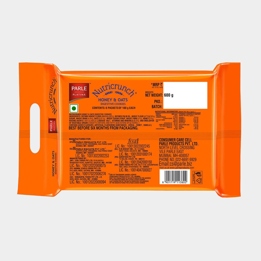 Nutricrunch Honey Oat Biscuit, , large image number null
