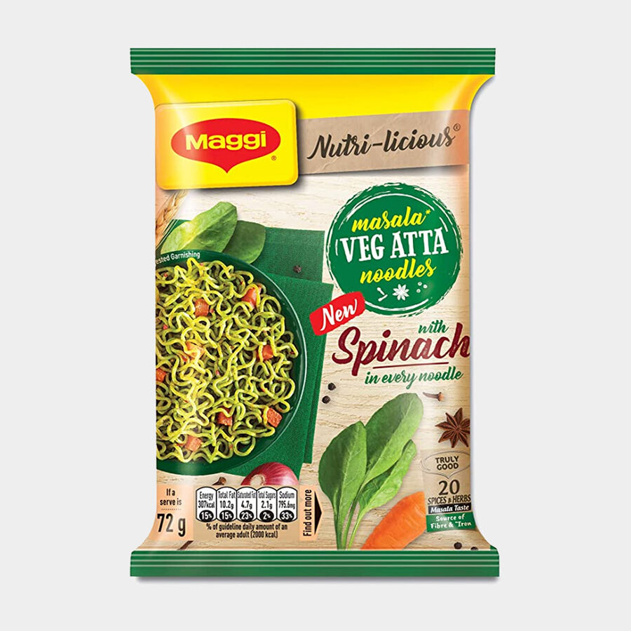 Maggi Veg Atta Spinach Noodles, , large image number null