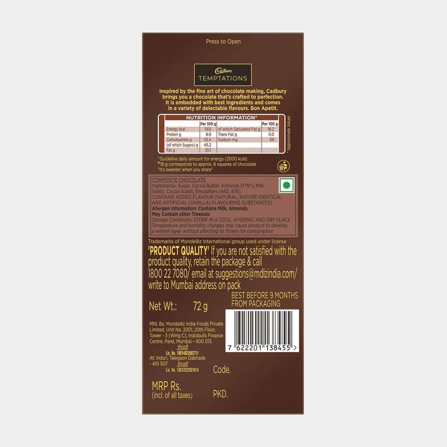 Temptations Almond Treat Chocolate, , large image number null