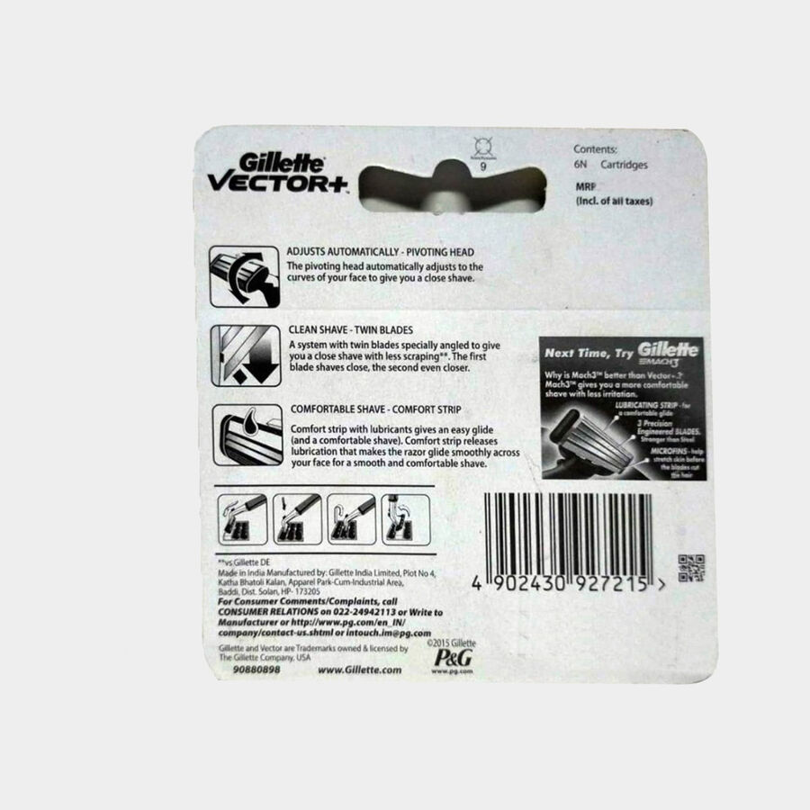 Vector Plus Shaving Cartridge, , large image number null