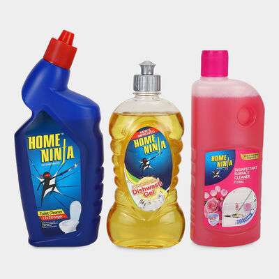 Floor Cleaner + Toilet Cleaner + Dish wash Liquid