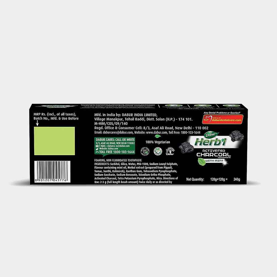 Herbal Activated Charcoal Toothpaste, , large image number null