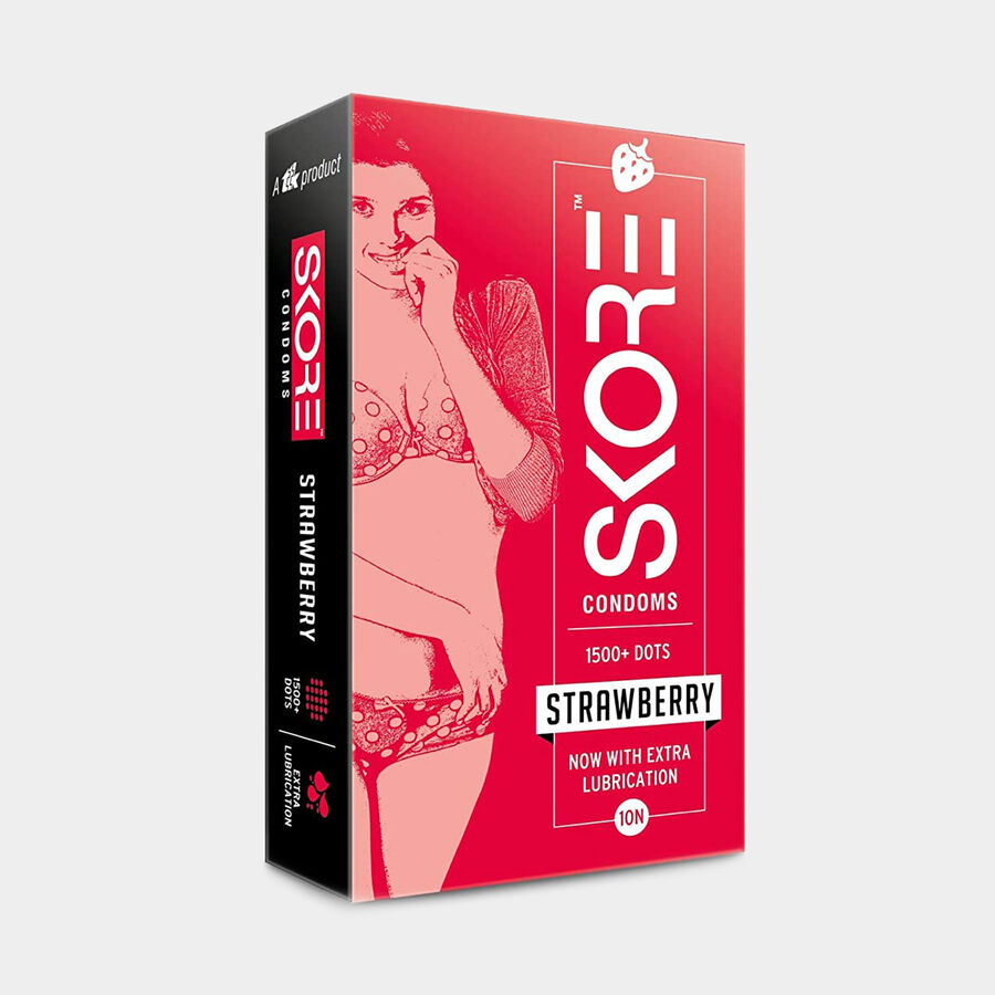 Skore Strawberry Condom, , large image number null
