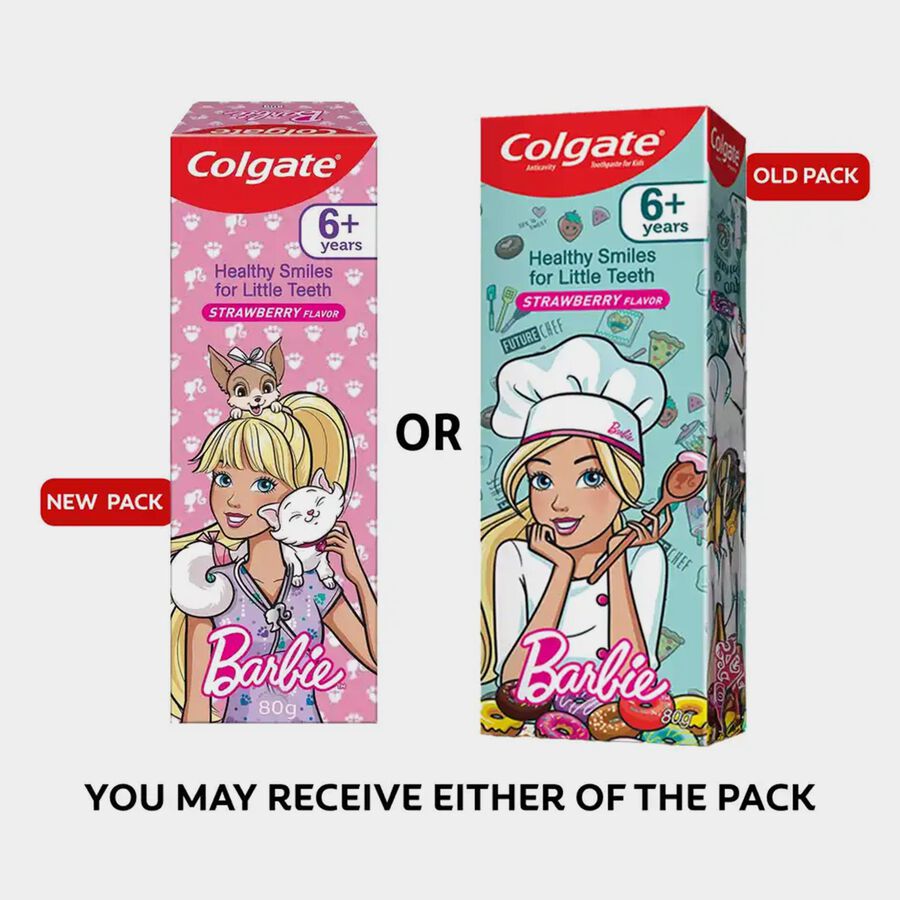 Kids Barbie Red Toothpaste, , large