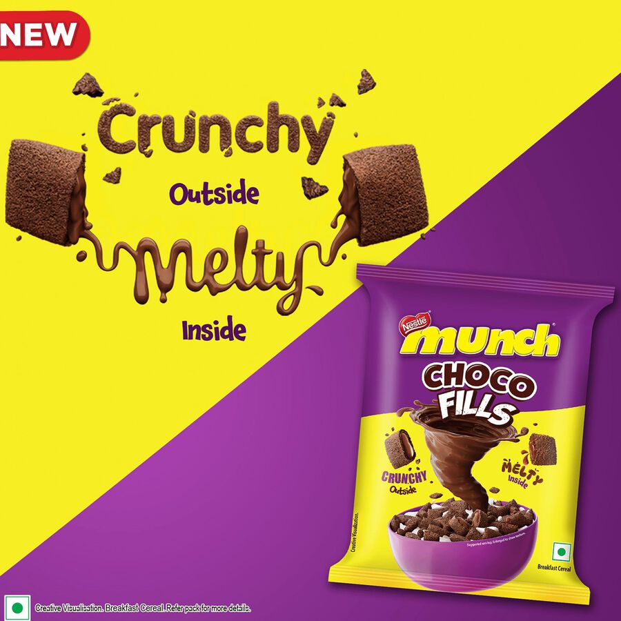 Munch Choco Fills Breakfast Cereal, , large