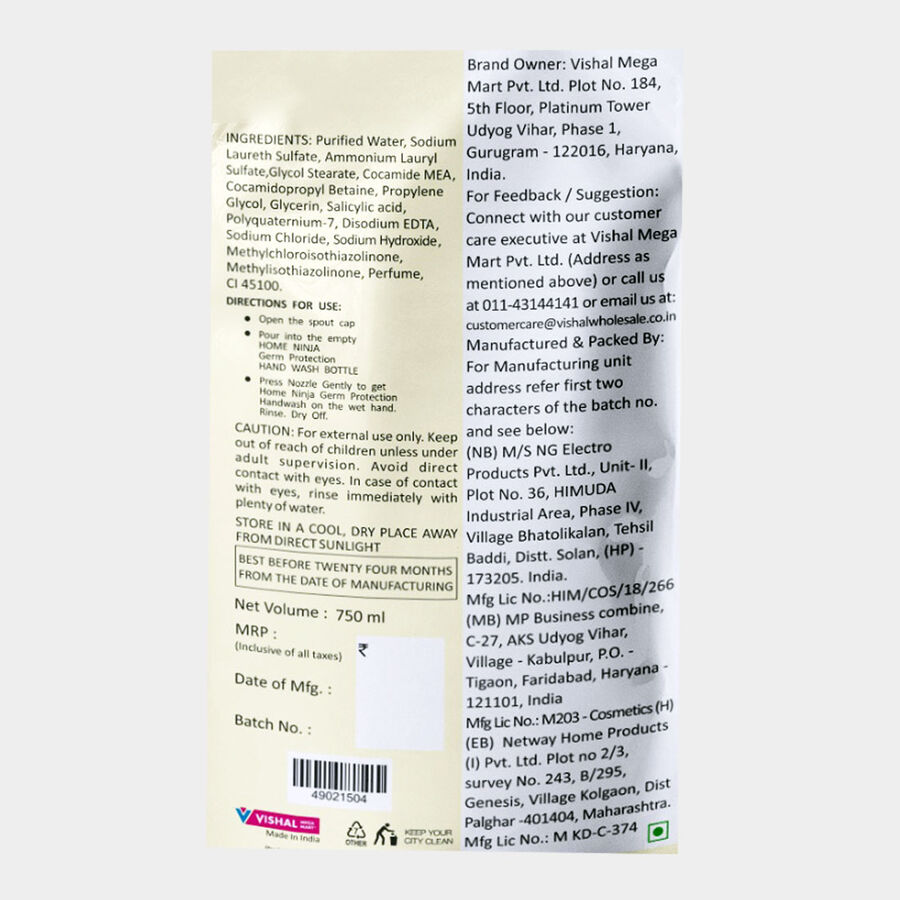 Germ Protection Hand wash, , large image number null