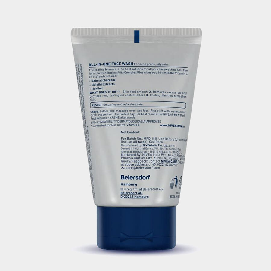 All in 1 Charcoal Face Wash For Men, , large