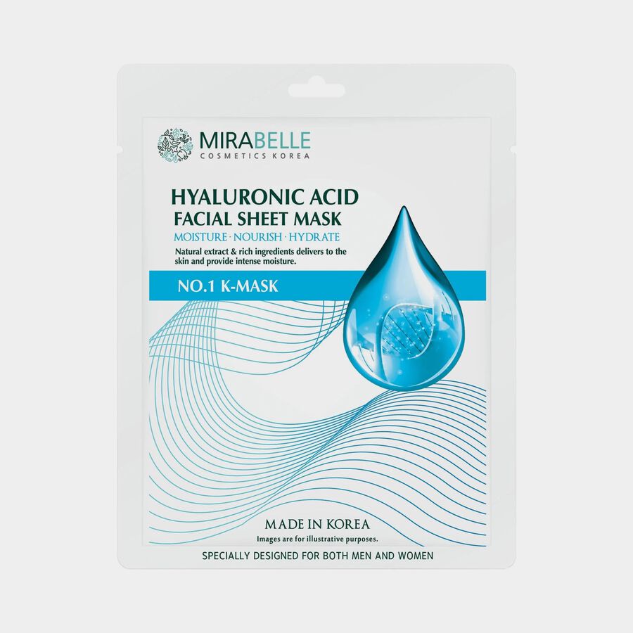 Hyaluronic Acid Facial Sheet Mask, , large