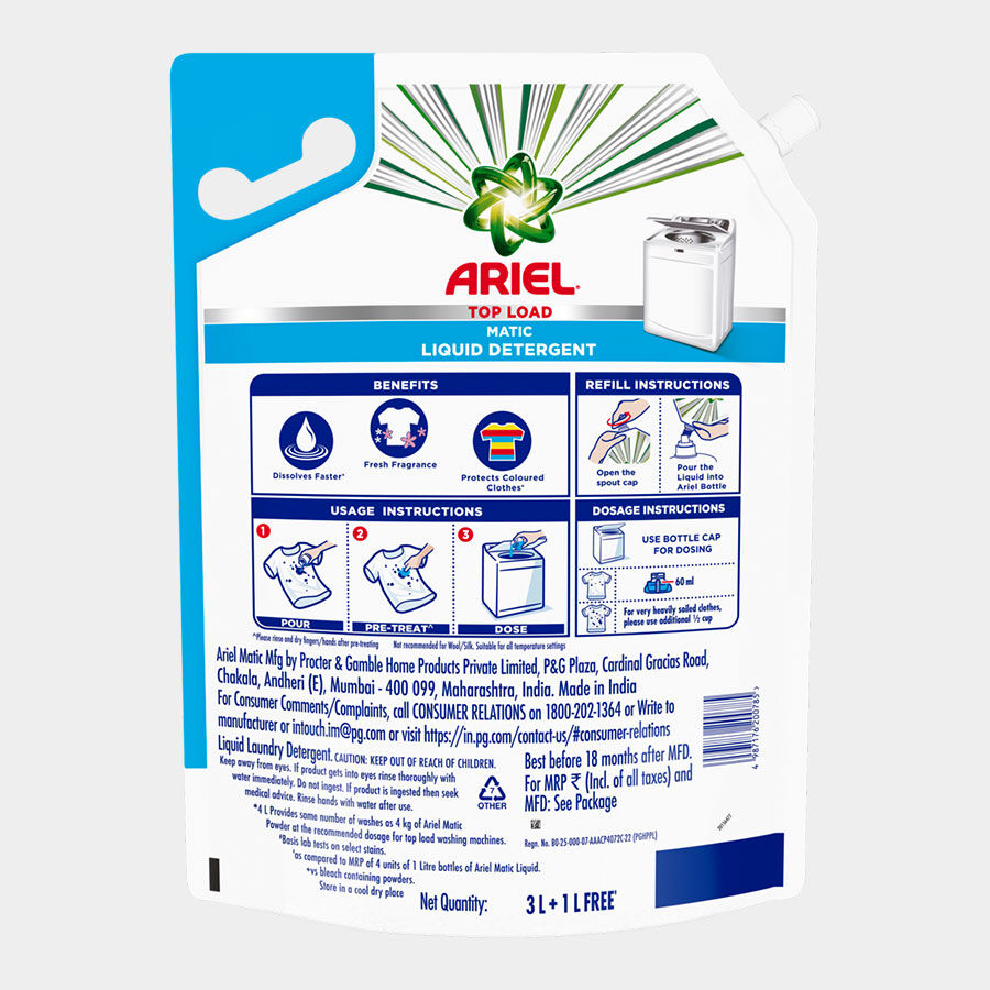 Top Load Liquid Detergent, , large image number null