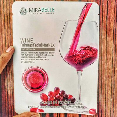 Wine Fairness Sheet Facial Mask