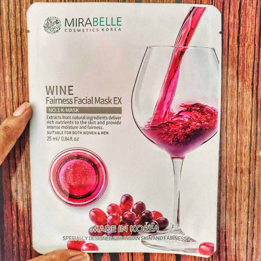 Wine Fairness Sheet Facial Mask, , large image number null