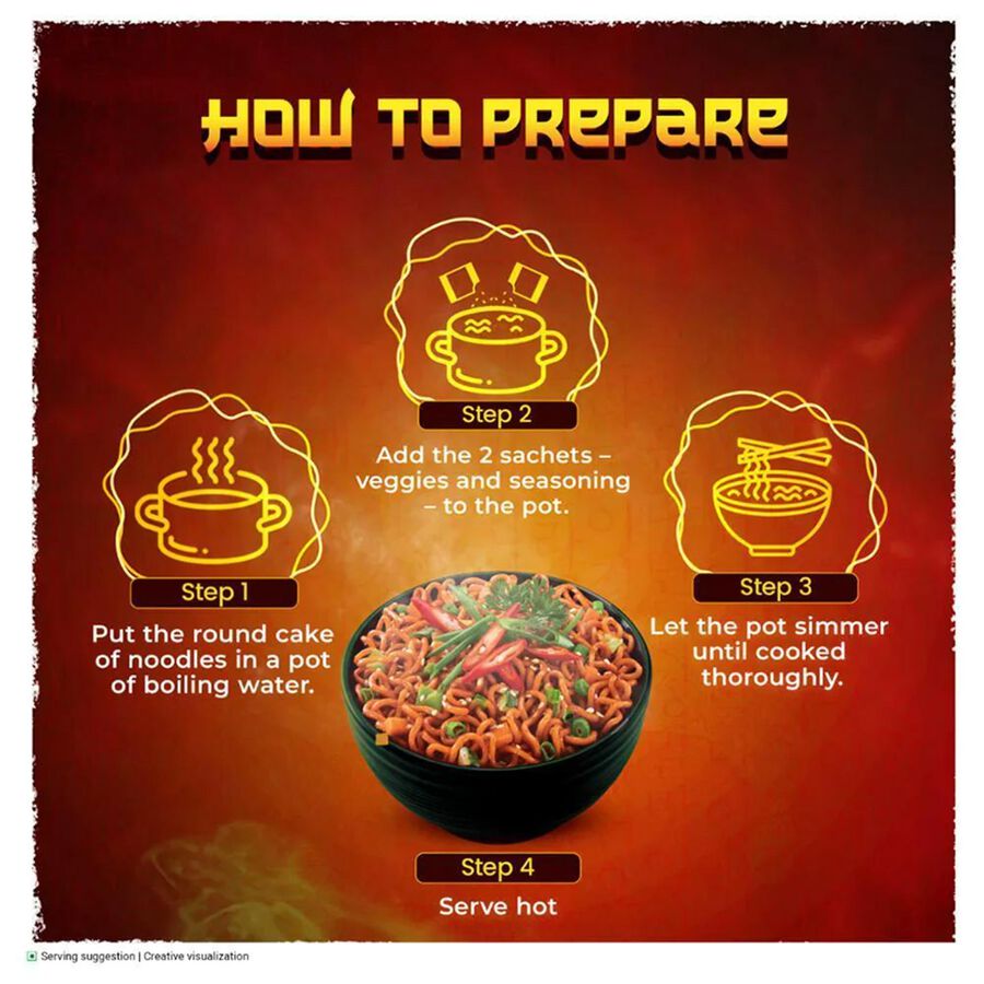 YiPPee! Korean Fiery Hot Style Noodles, , large