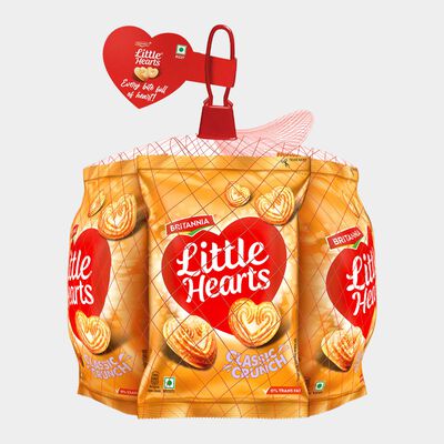 Little Hearts Classic Biscuit - Pack of 4