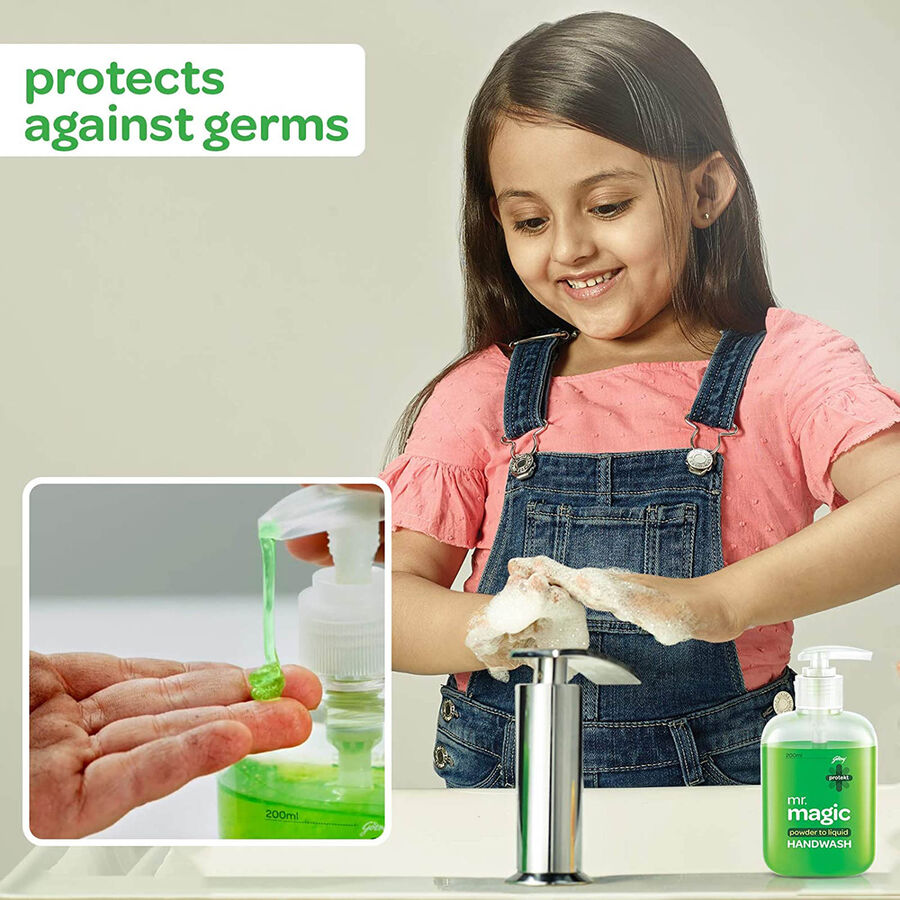 Protekt Mr. Magic Hand Wash Pump Hand Wash Refill + Dispenser Combo, 9 g, large image number null