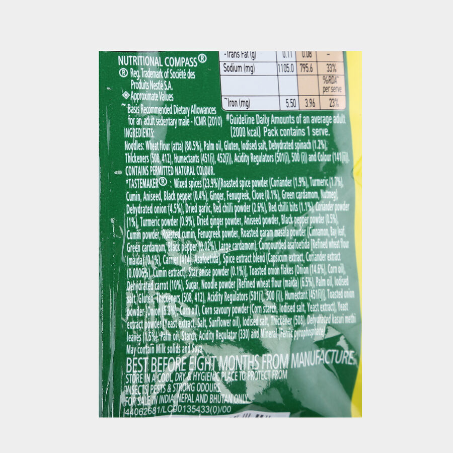 Maggi Veg Atta Spinach Noodles, , large image number null