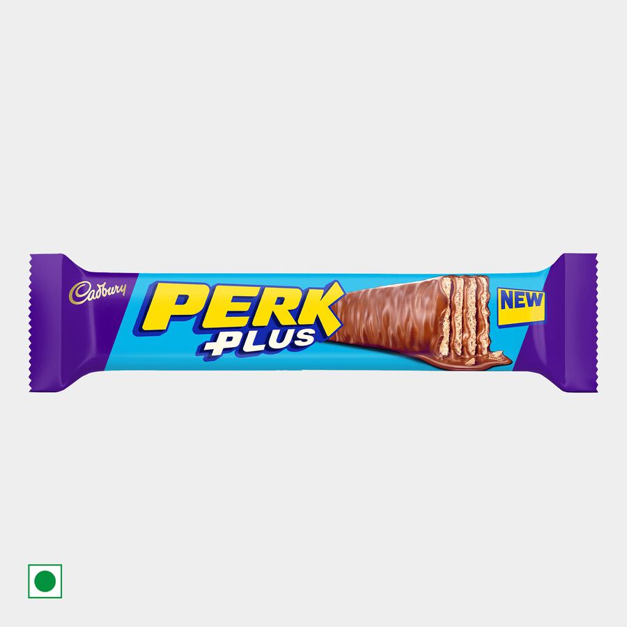 Perk Plus Chocolate Coated Wafer Bar, 40 g, large