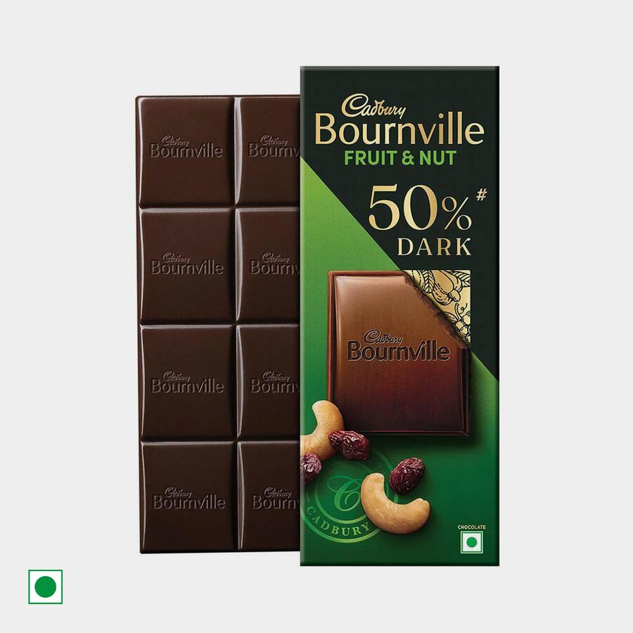Bournville Fruit & Nut 50% Dark Chocolate, 75 g, large