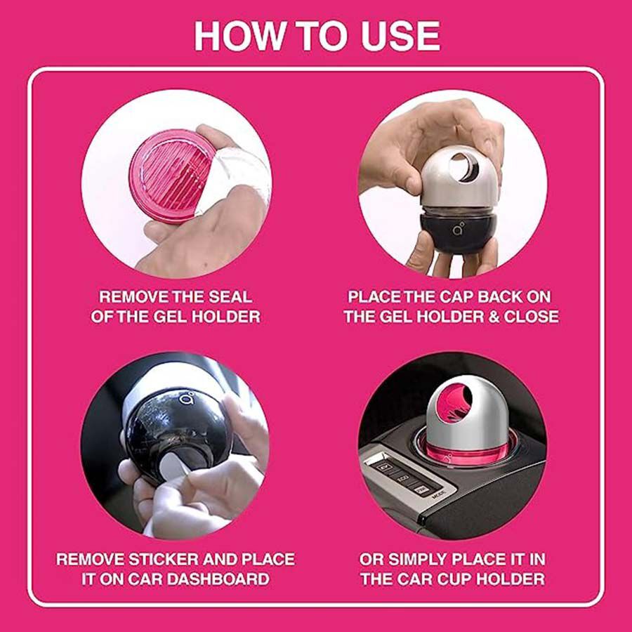 Twist Petal Crush Pink Car Perfume Gel, , large