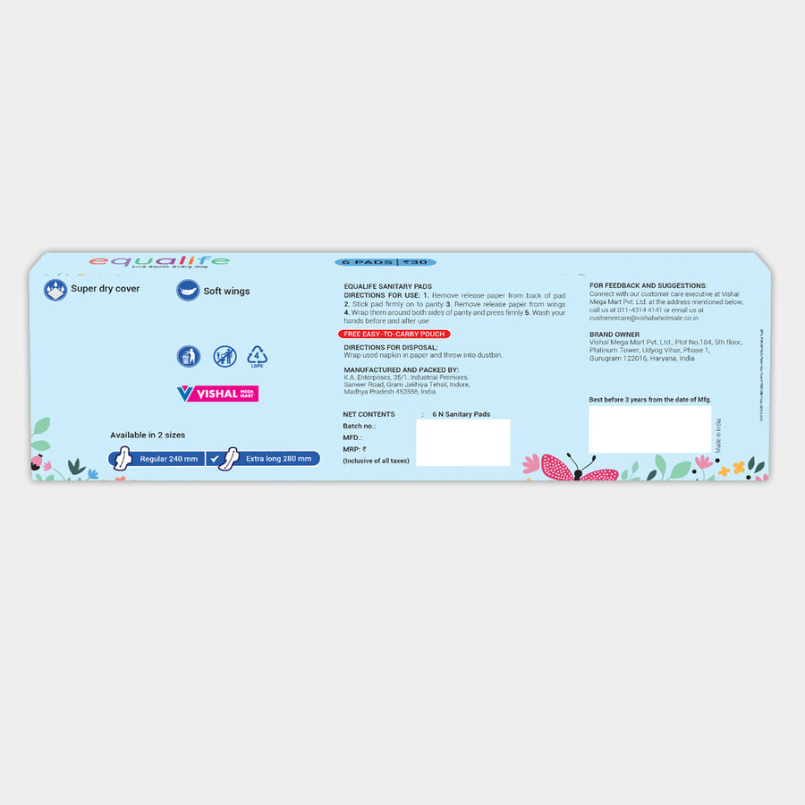 Soft Wings XL Sanitary Pad, , large image number null