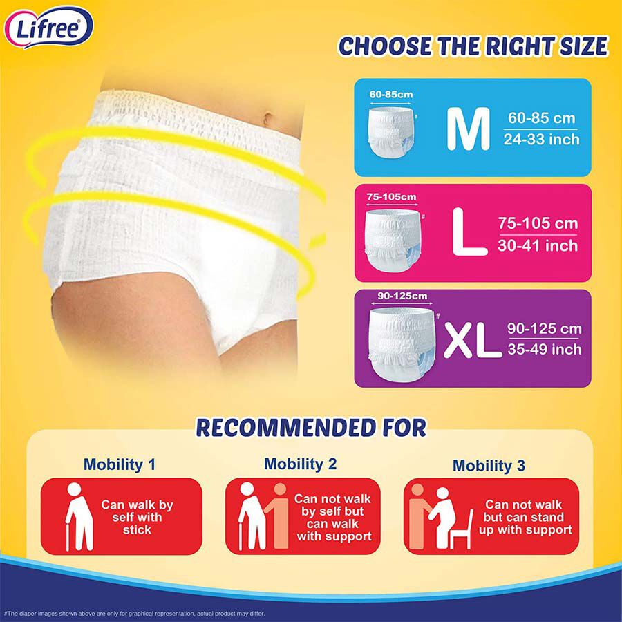 Adult Diaper - Absorbent Pant (M10), M, large