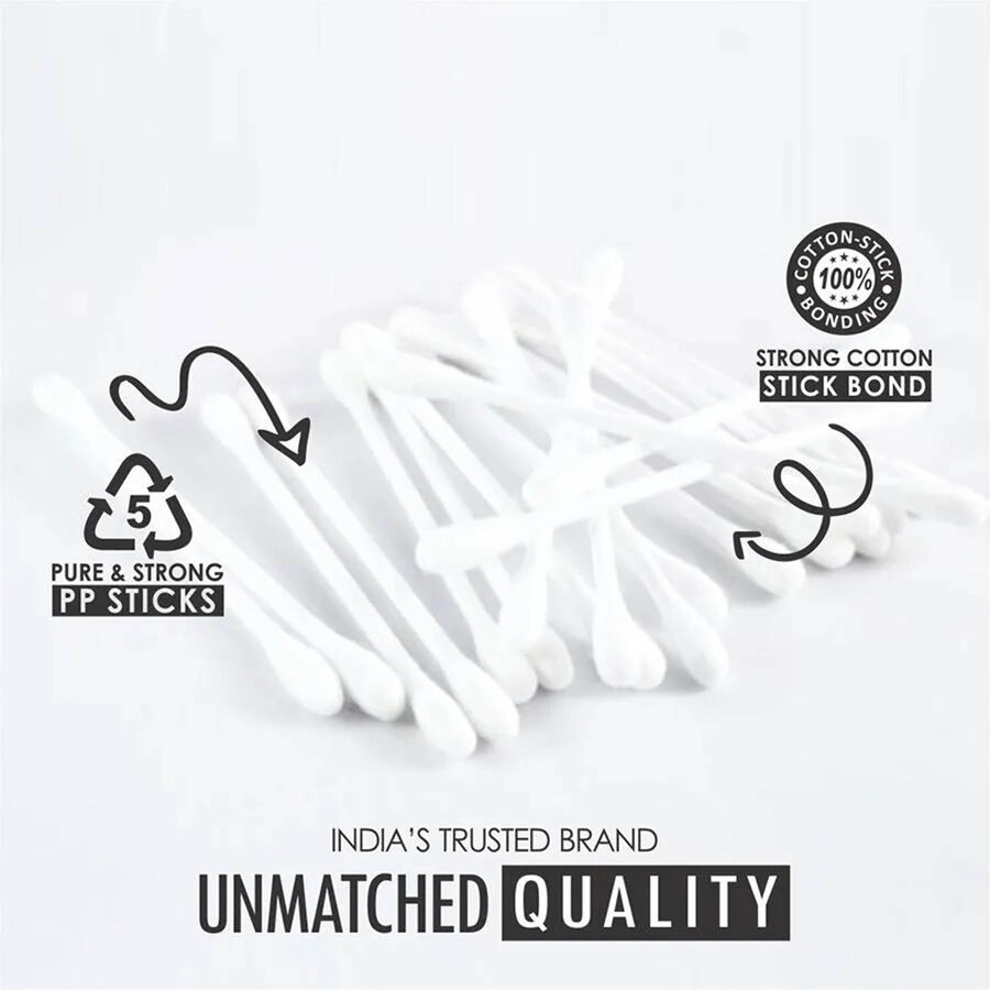 Cotton Ear Buds made with White Paper Stick Pouch, , large image number null