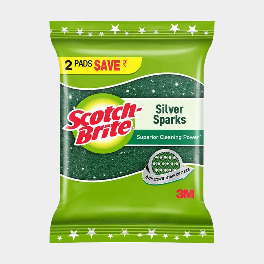 Silver Sparks Scrub Pad, , large image number null
