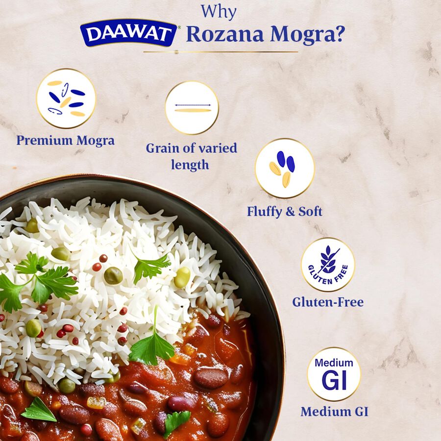 Rozana Mogra Basmati Rice, , large