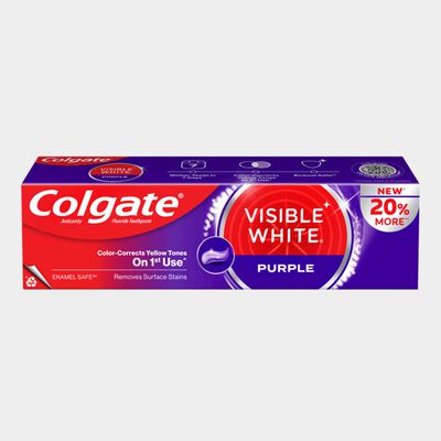 Visible White Purple Toothpaste