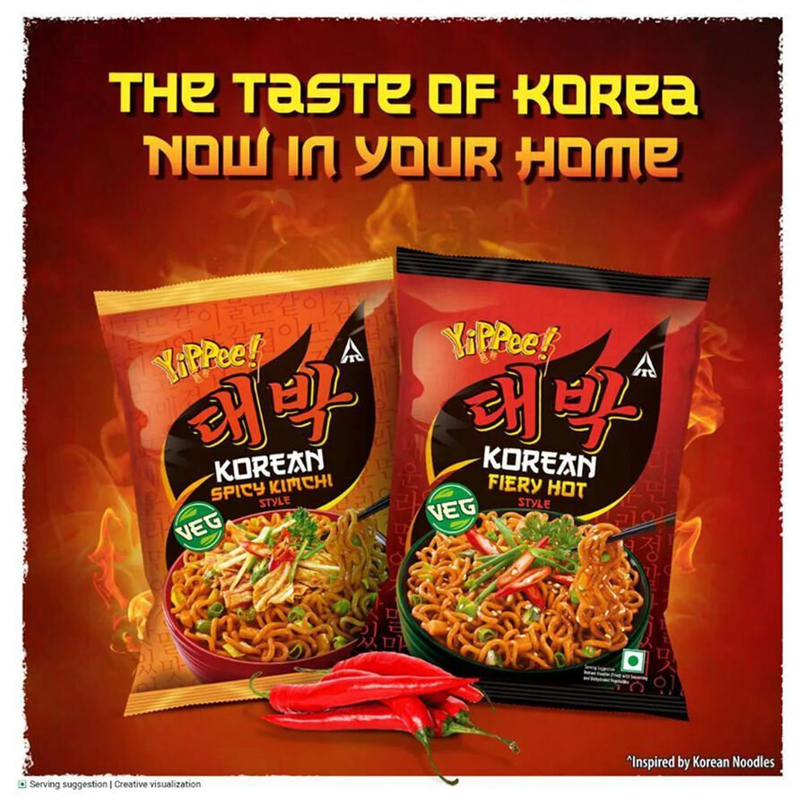 YiPPee! Korean Fiery Hot Style Noodles, , large