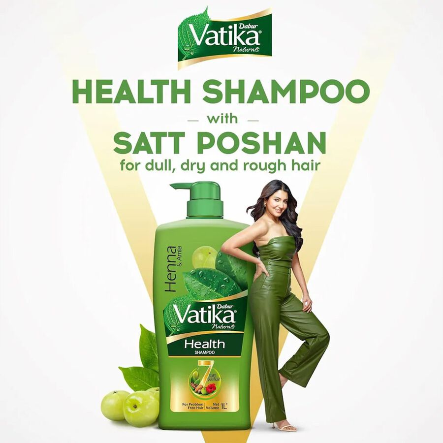 Vatika Health Shampoo, 340 ml X 2, large