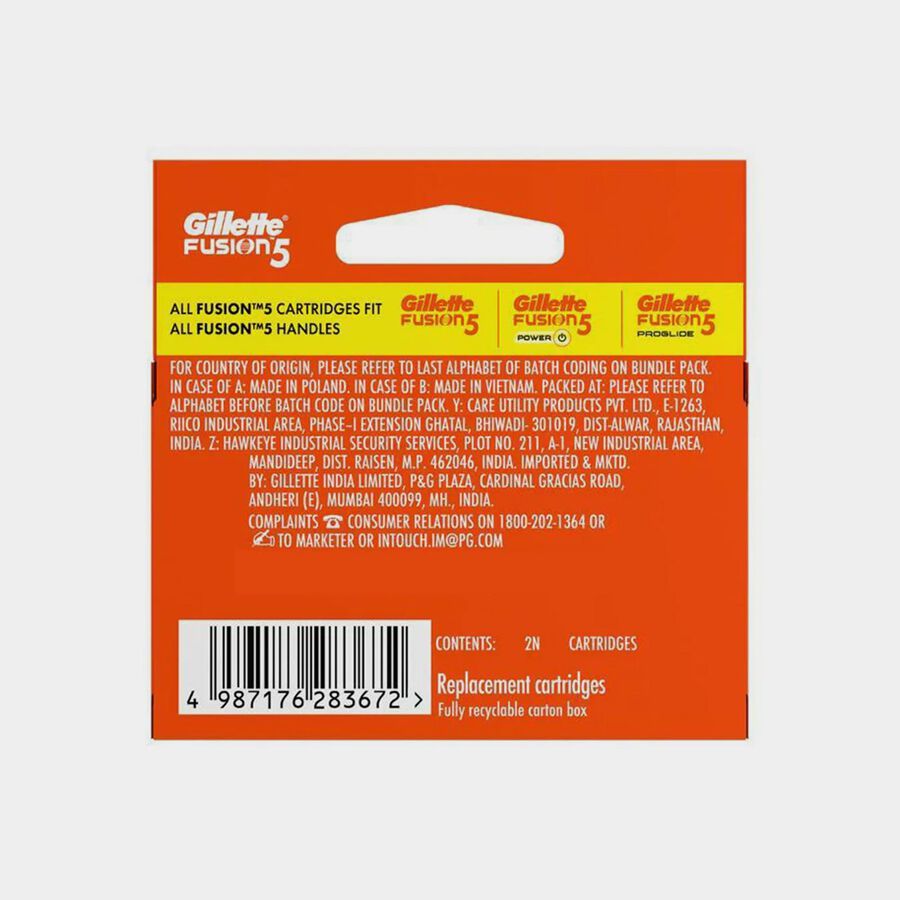 Gillette Fusion Shaving Cartridge, Pack Of 2, large