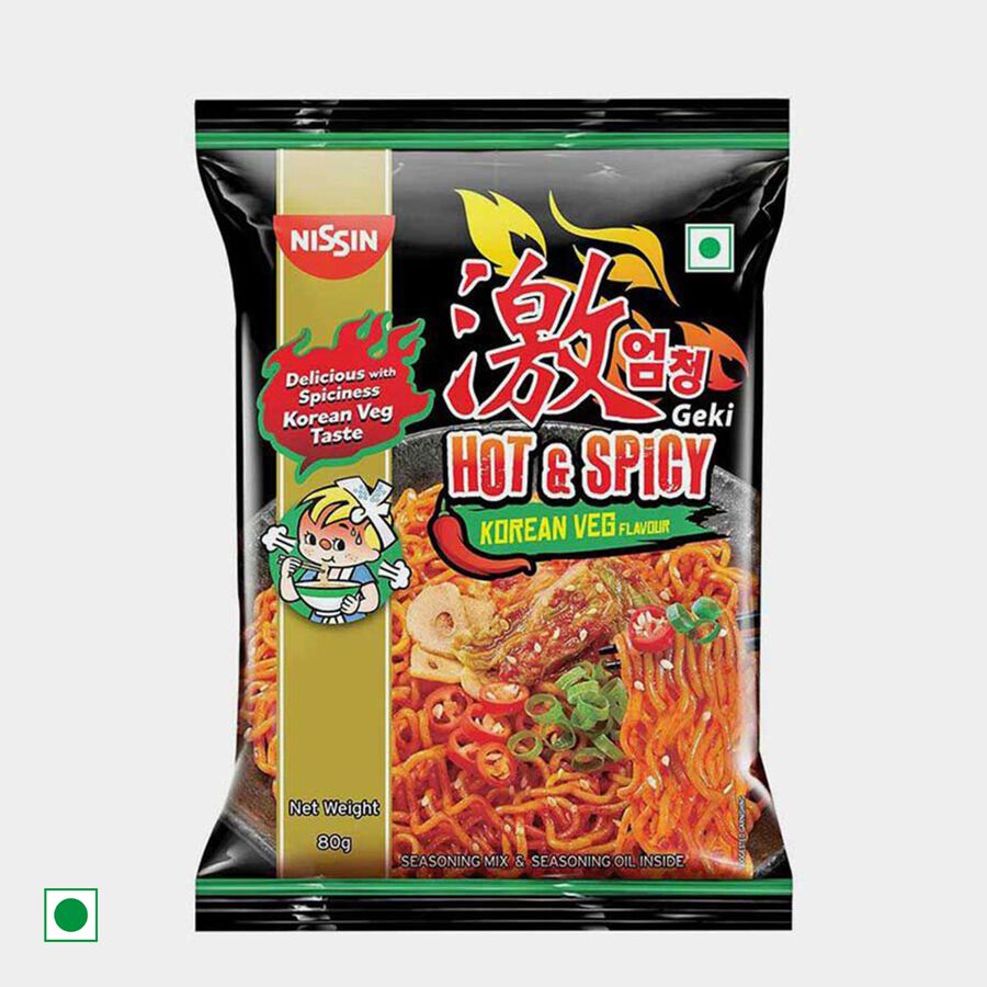 Hot & Spicy Korean Veg Flavour Noodles, , large