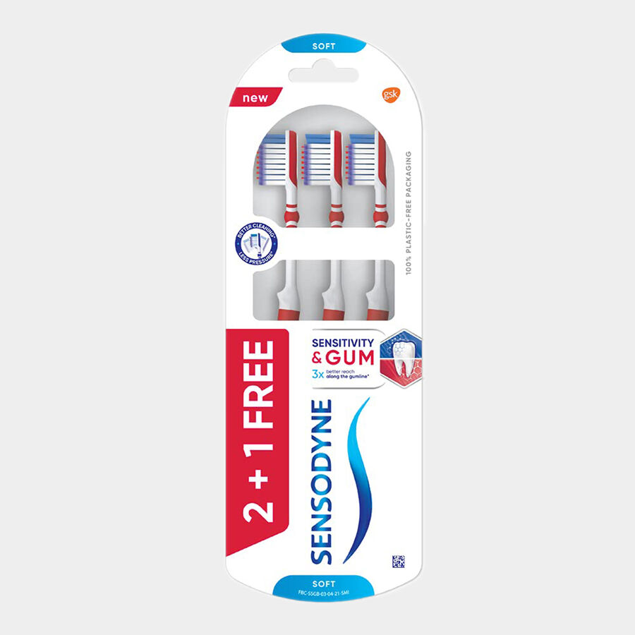 Sensitivity & Gum Toothbrush with Soft Bristles, , large image number null