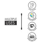 व्हाइट पेपर स्टिक से बने कॉटन इयर बड्स, , small image number null