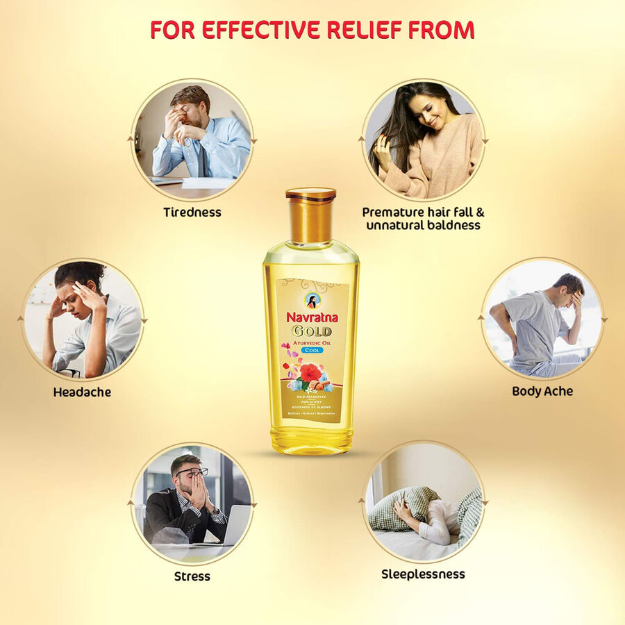 Gold Ayurvedic Hair Oil, , large image number null