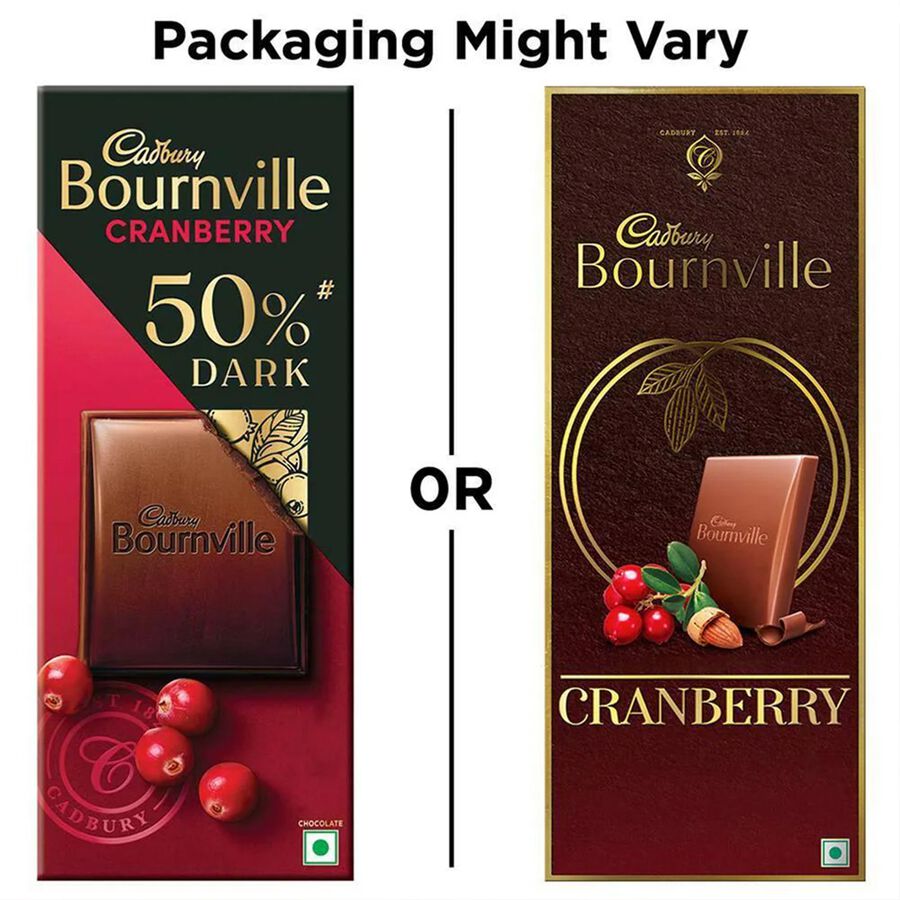 Bournville Cranberry 50% Dark Chocolate, , large
