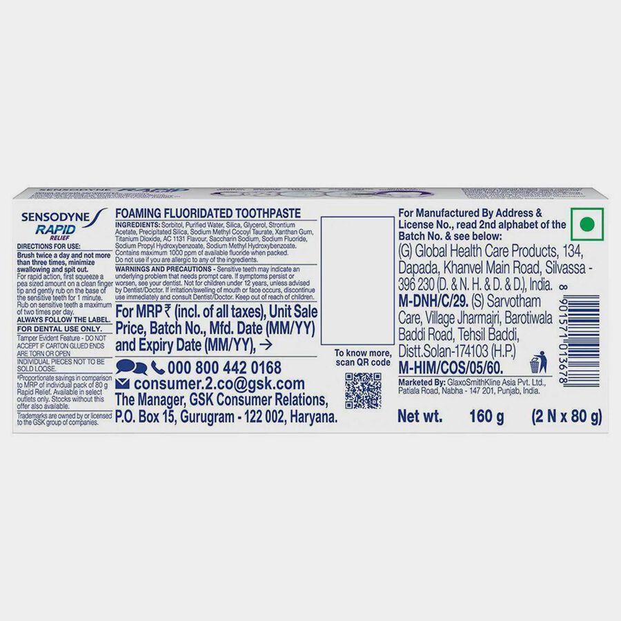 Rapid Relief Toothpaste, , large image number null