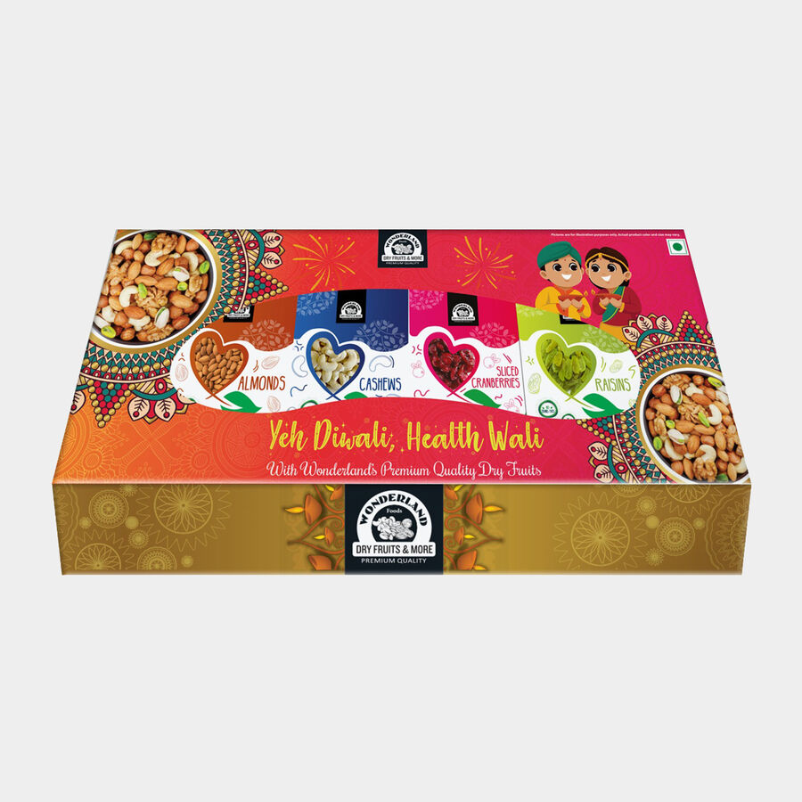 Dry Fruit Gift Box - Almond, Cashew , Cranberry, Raisin, , large image number null