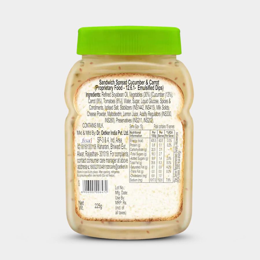 FunFoods Cucumber & Carrot Sandwich Spread, , large image number null