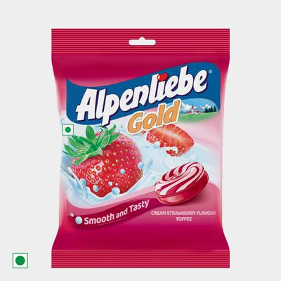 गोल्ड, क्रीम स्ट्रॉबेरी कैंडी पाउच