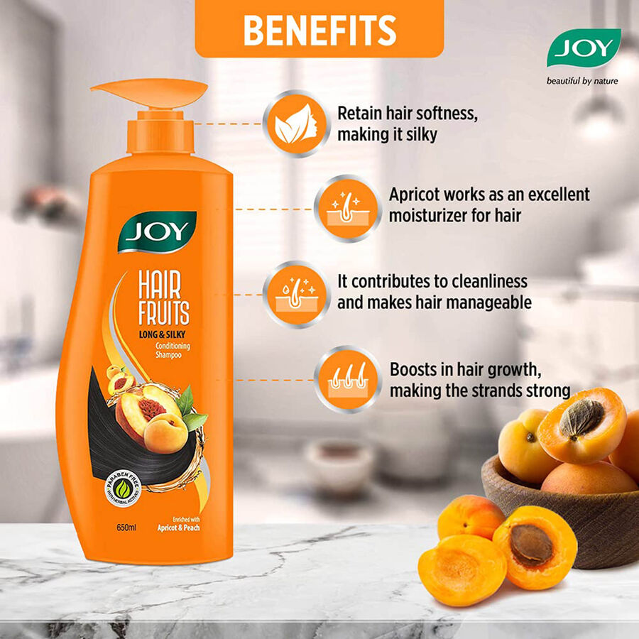 Hair Fruits Long & Silky Conditioning Shampoo Enriched with Apricot & Peach, , large image number null