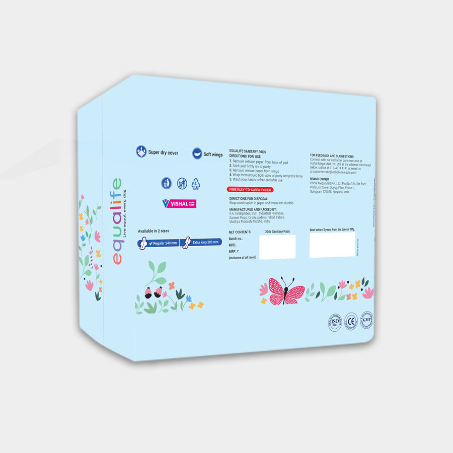 Soft Wings Regular Sanitary Pad, , large image number null