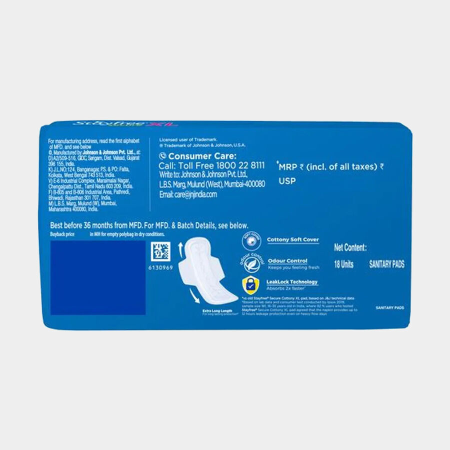 सिक्योर विंग XL सैनिटरी पैड , , large image number null